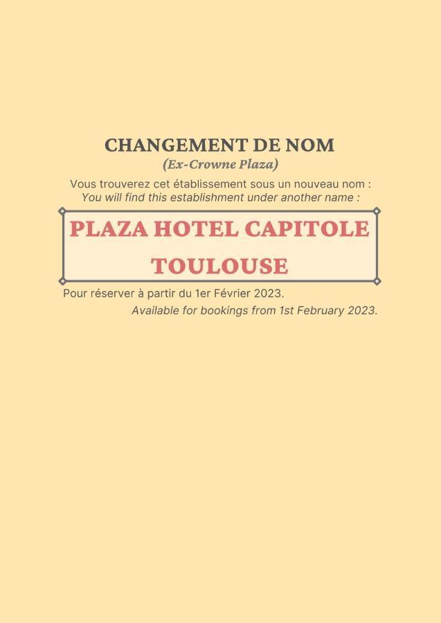 Plaza Hotel Capitole Тулуза Экстерьер фото